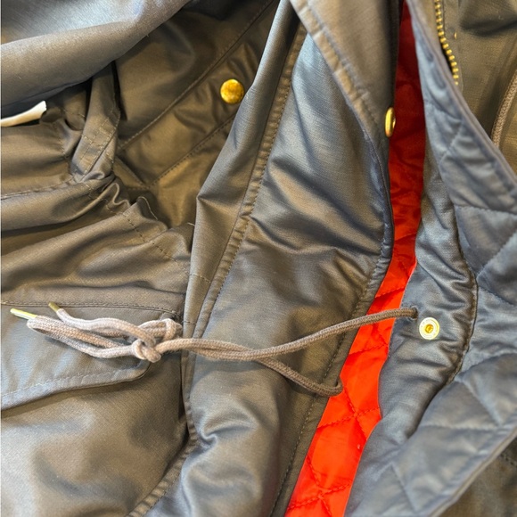 Jcrew winter Parka M, previously loved, Navy, red lining - Picture 5 of 6